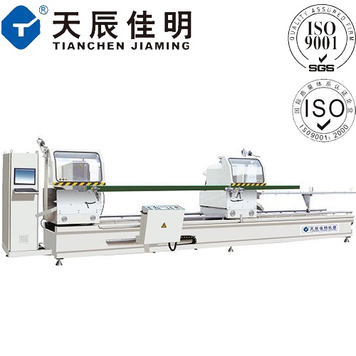 工业铝型材加工设备任意角数控双头精密切割锯LJB2B-CNC-500X5000 6000 铝合金门窗设备厂家选择